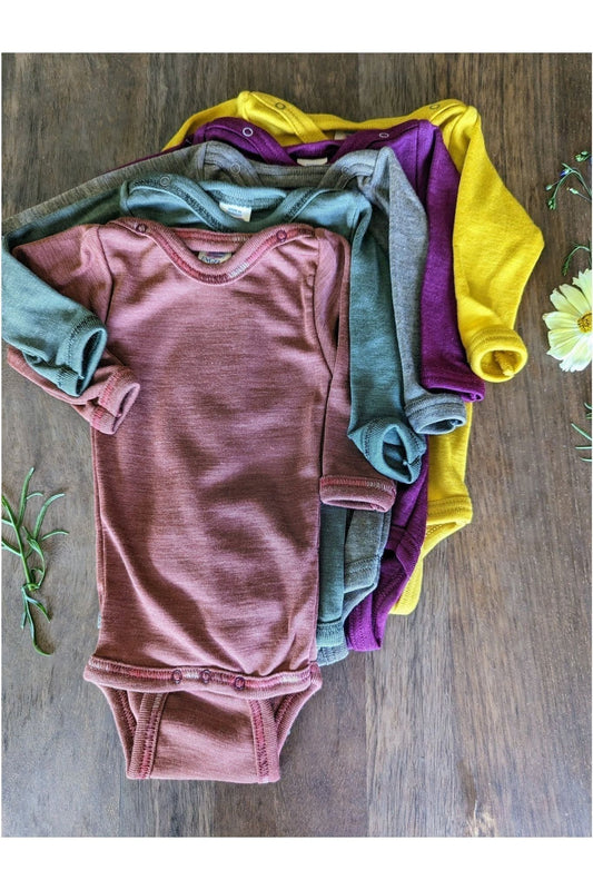 Engel - Organic Merino Wool Silk Onesies - Long Sleeves - Nature's Wild Child