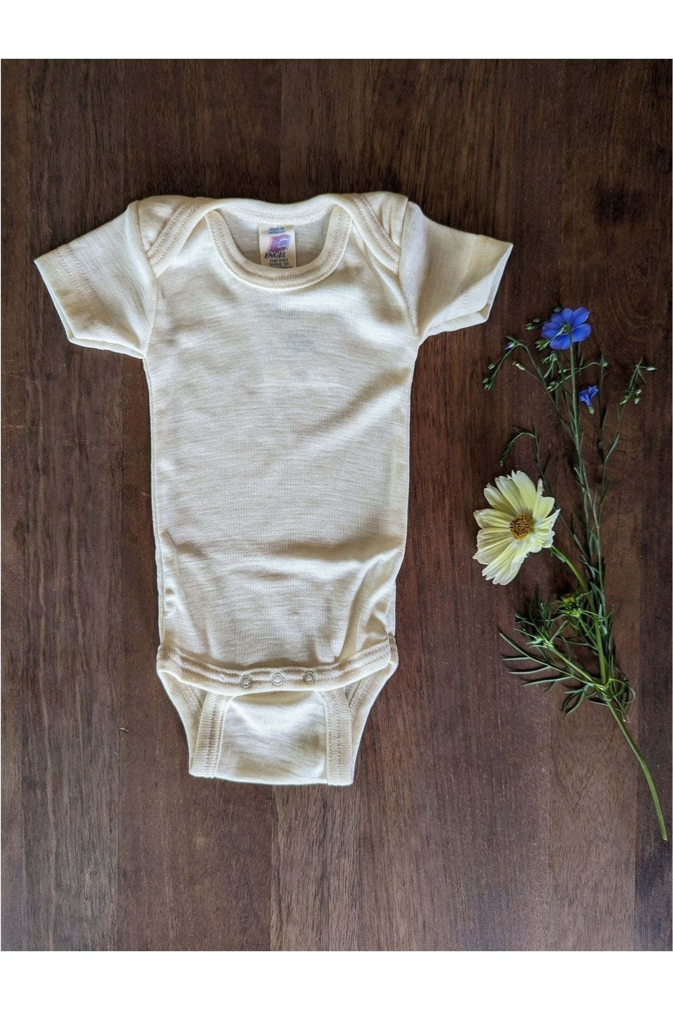 Engel - Organic Merino Wool Silk Onesies - Short Sleeves - Nature's Wild Child