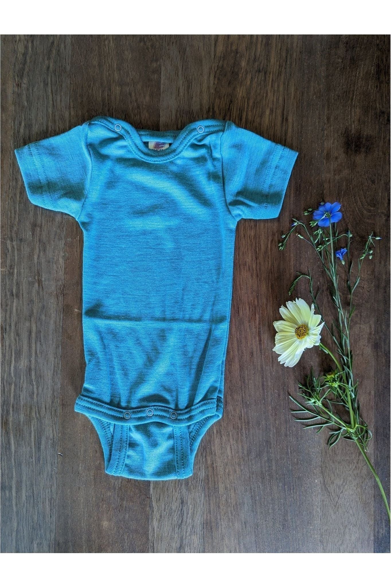 Engel - Organic Merino Wool Silk Onesies - Short Sleeves - Nature's Wild Child