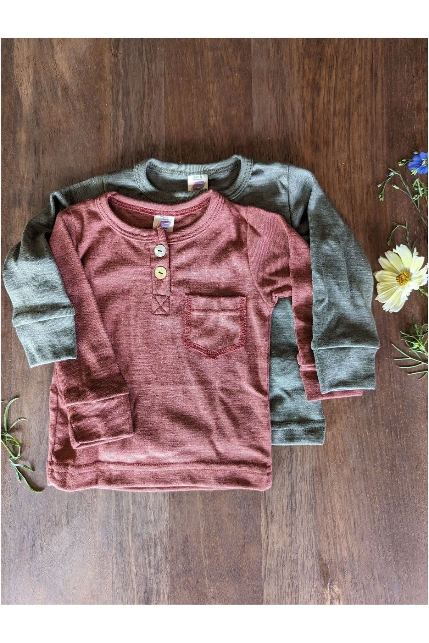 Engel - Organic Merino Wool Silk - Pocket Long Sleeve - Nature's Wild Child