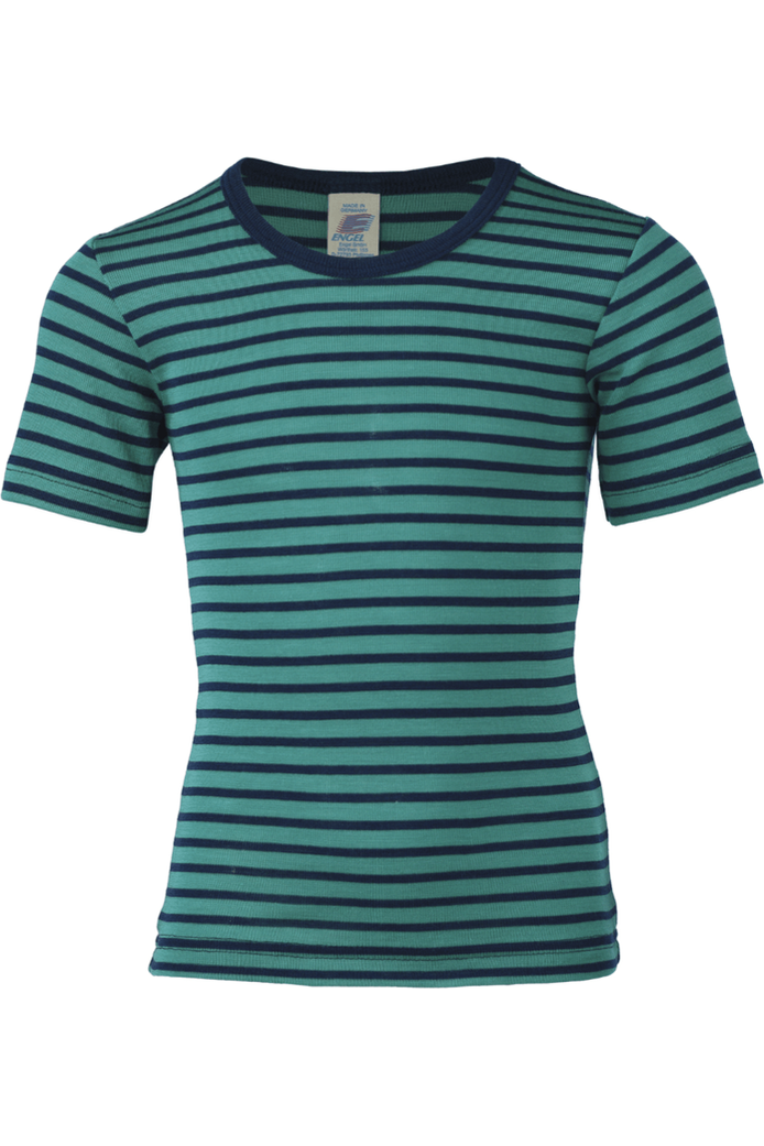 Engel - Organic Merino Wool Silk T-Shirt for Kids - Stripes - Nature's Wild Child