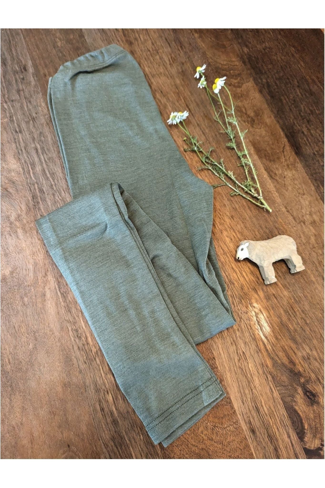 Engel - Woman's Organic Merino Wool Silk Leggings - Nature's Wild Child