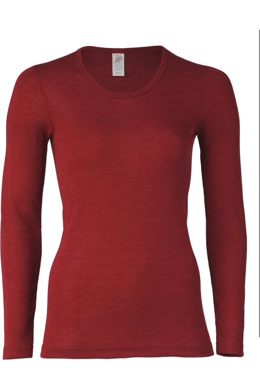 Engel - Woman's Organic Merino Wool Silk Long Sleeve - Nature's Wild Child
