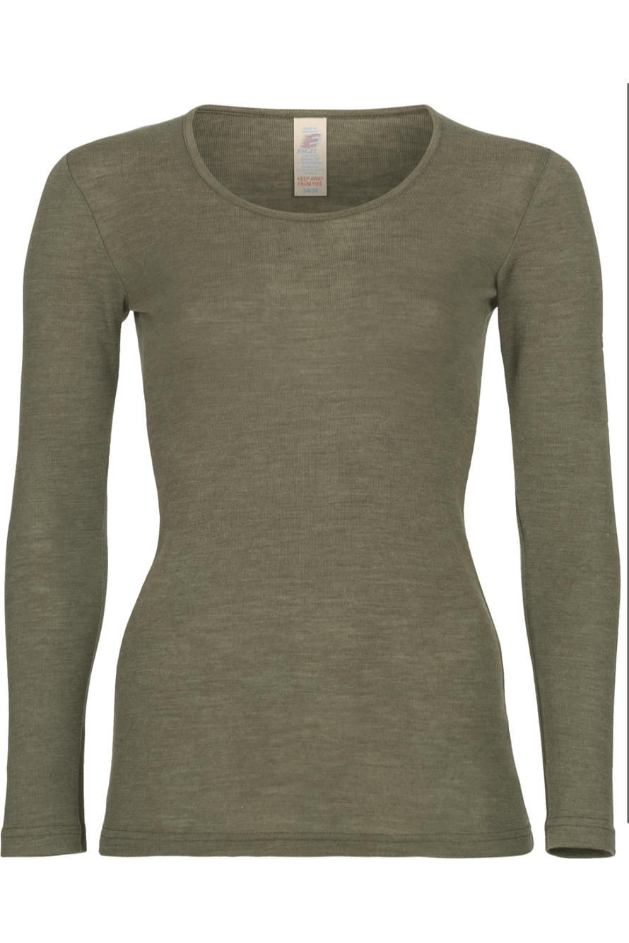 Engel - Woman's Organic Merino Wool Silk Long Sleeve - Nature's Wild Child
