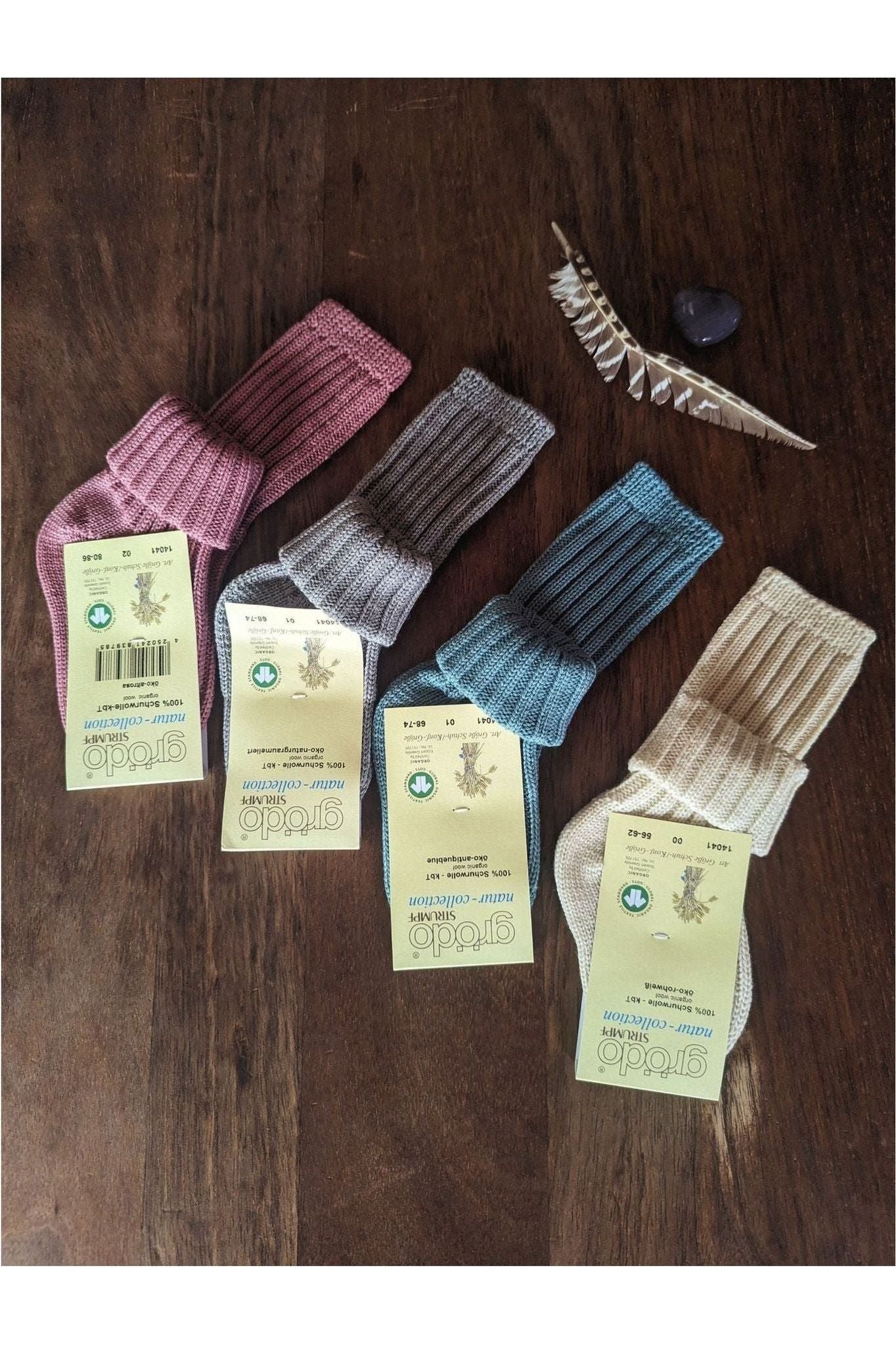 Grodo - Organic Wool Baby Socks - Warm - Nature's Wild Child