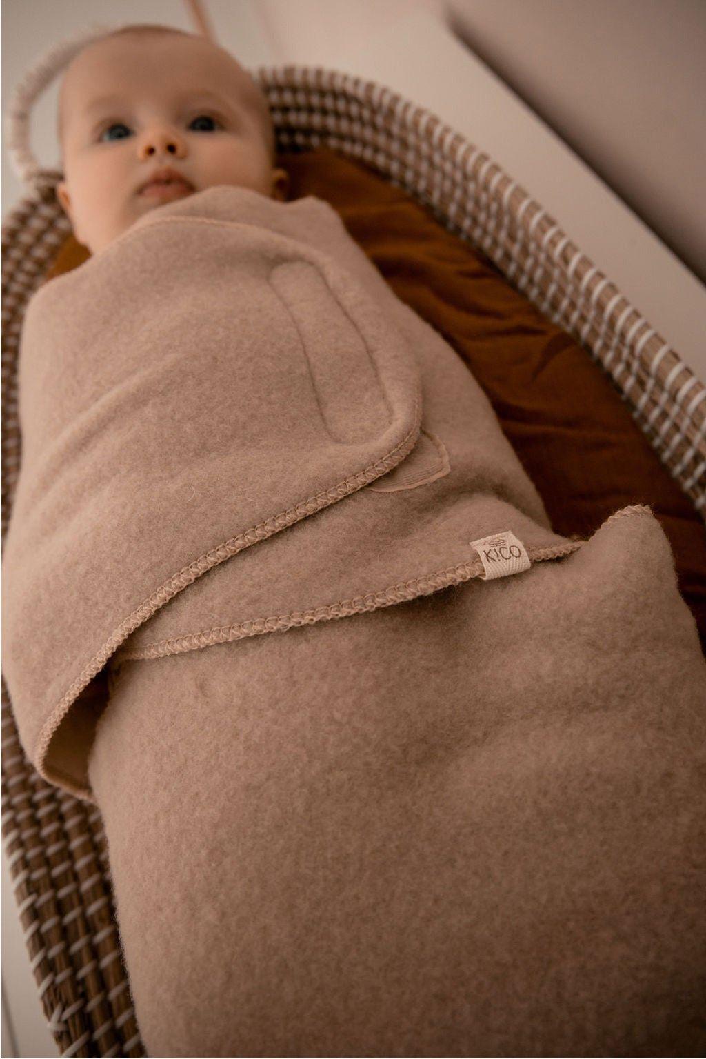 Kico Label Un-dyed Merino Wool Fleece Swaddle - Nature's Wild Child