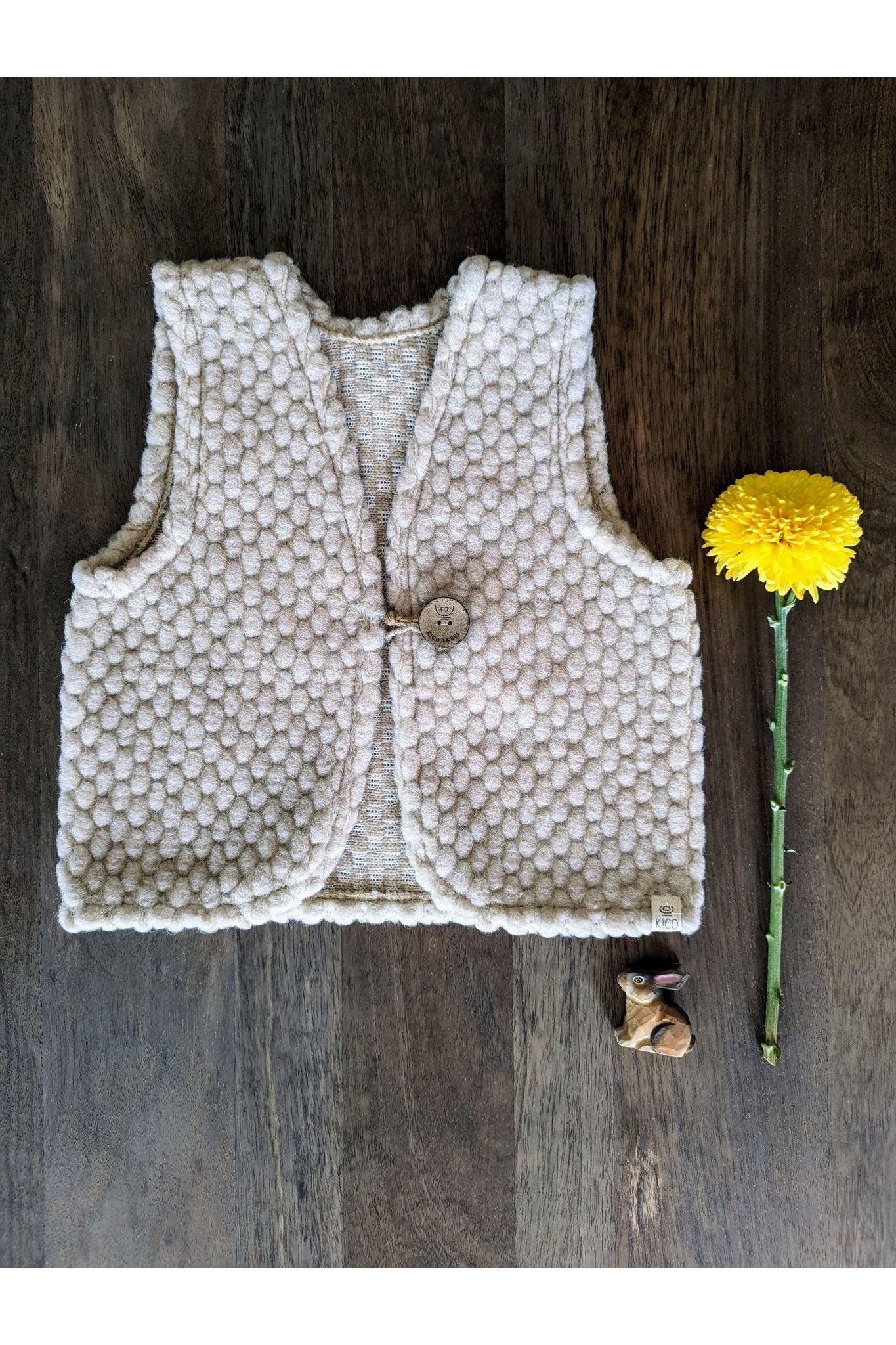 Kico Label Un-dyed Wool Vest - Babies and Kids - Nature's Wild Child