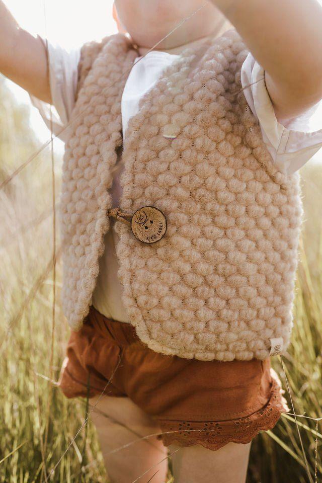 Kico Label Un-dyed Wool Vest - Babies and Kids - Nature's Wild Child