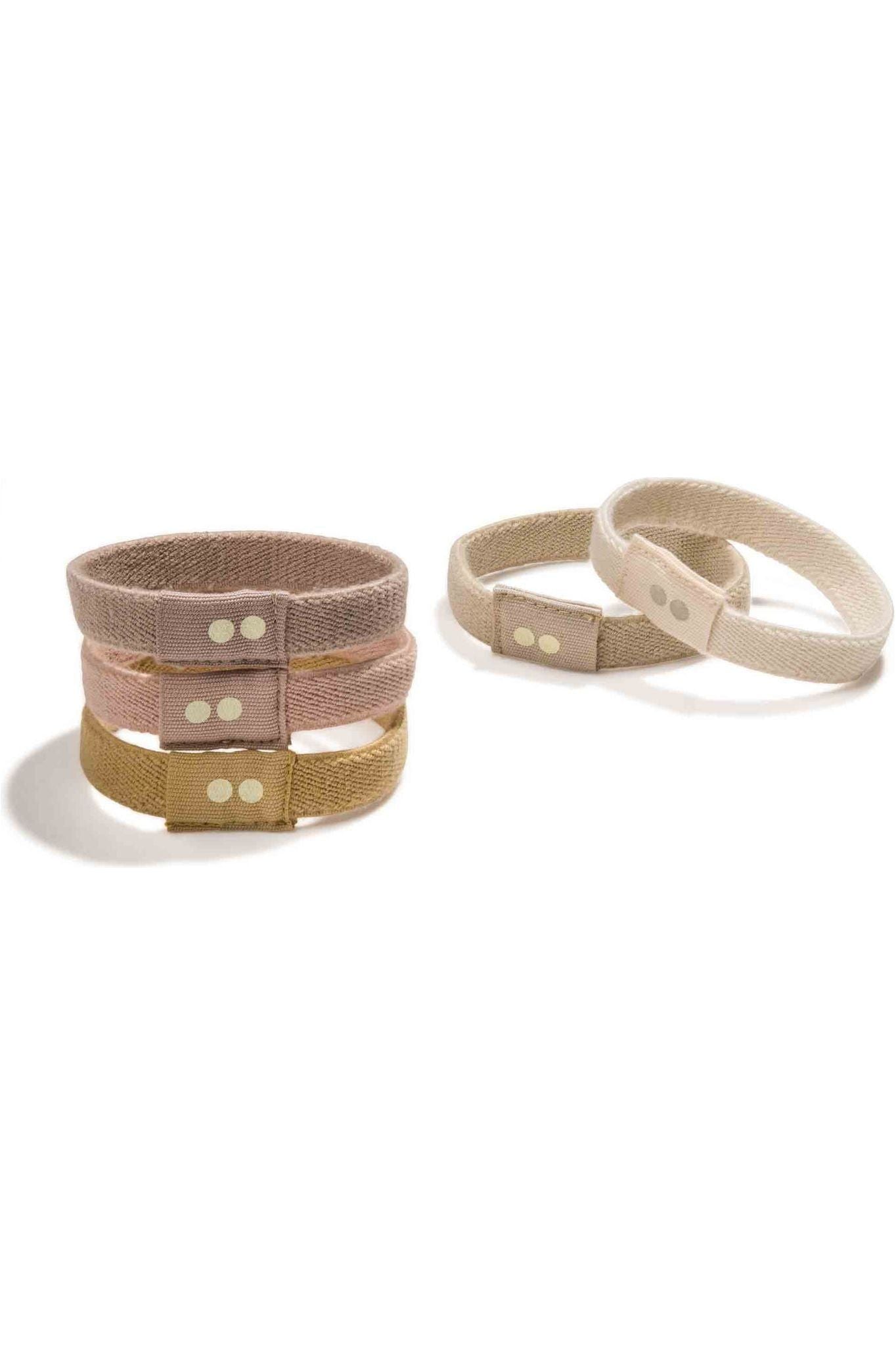 Kooshoo Organic Cotton and Natural Rubber Hair Ties - Flat - Nature's Wild Child