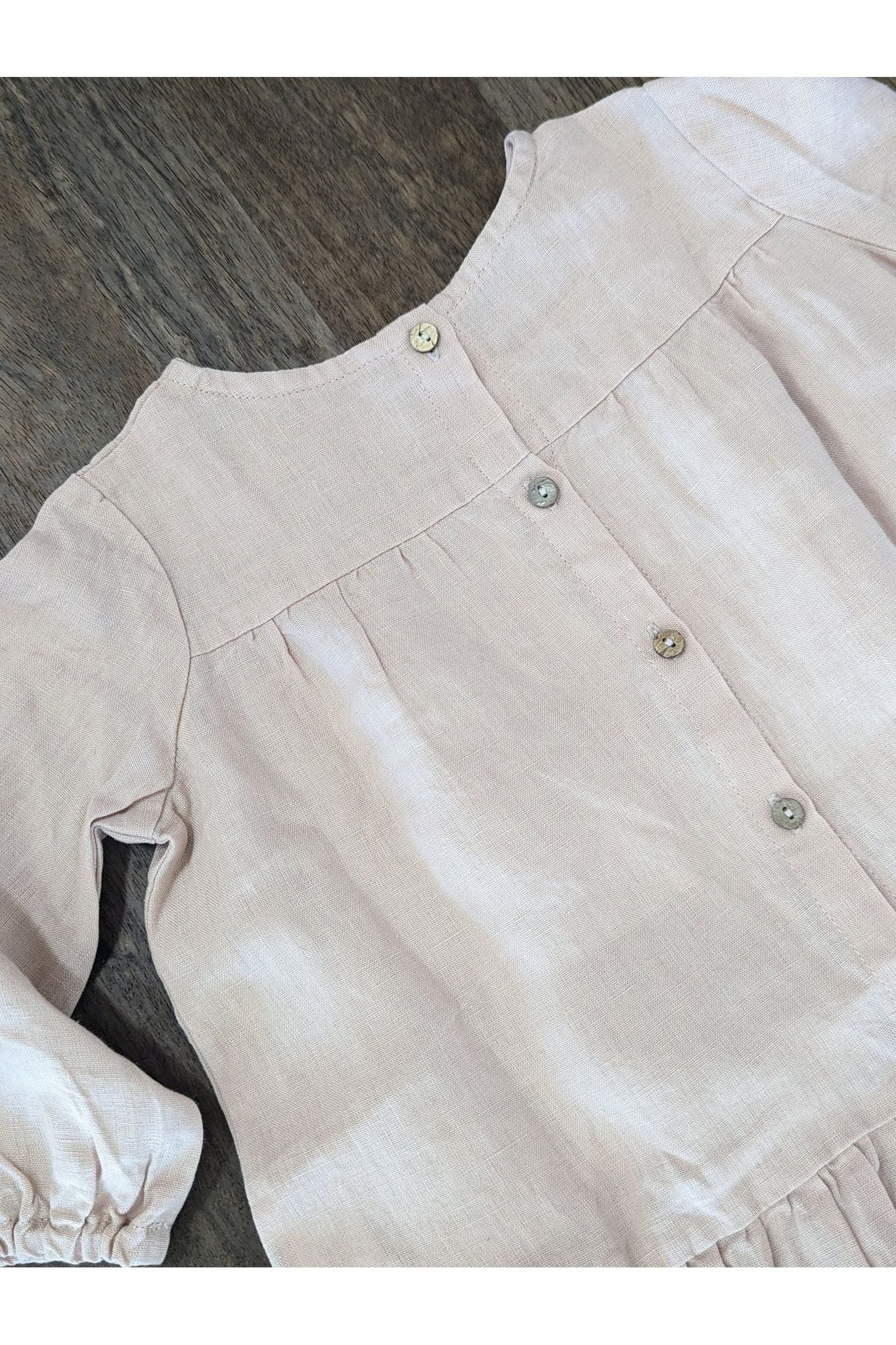 Long Sleeve Linen Peace Dress - Le Petite Alice - Nature's Wild Child