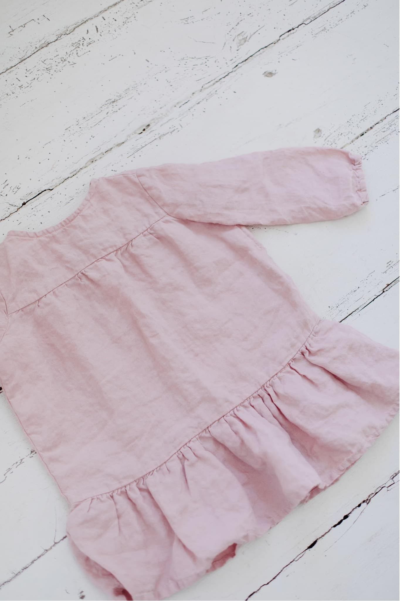 Long Sleeve Linen Peace Dress - Le Petite Alice - Nature's Wild Child