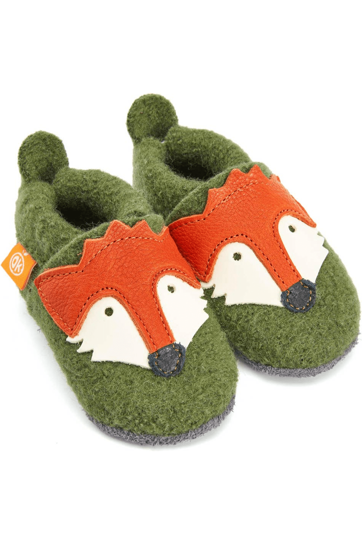 Orangenkinder - Boiled Wool Slippers - Fox - Nature's Wild Child