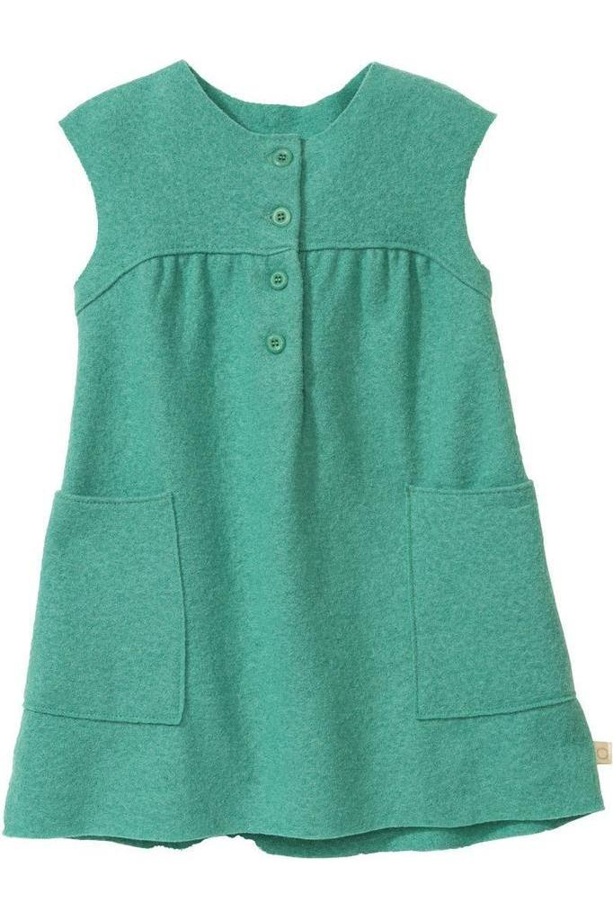 Organic Boiled Wool Dress (12 months - 6 years) - Nature's Wild Child
