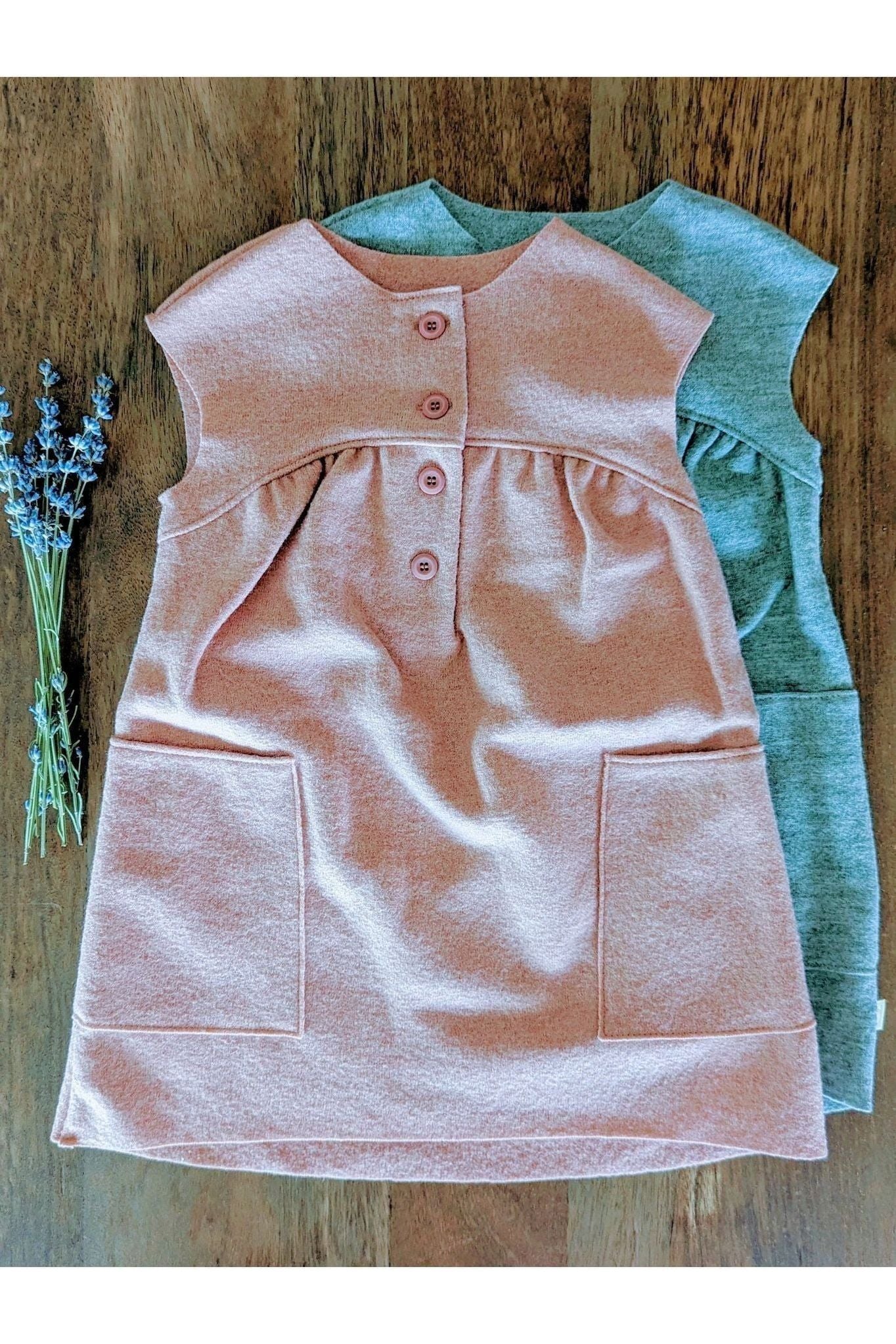 Organic Boiled Wool Dress (12 months - 6 years) - Nature's Wild Child