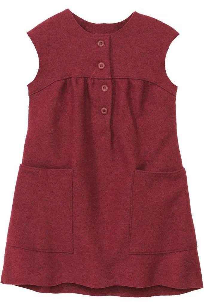 Organic Boiled Wool Dress (6 months - 6 years) - Nature's Wild Child