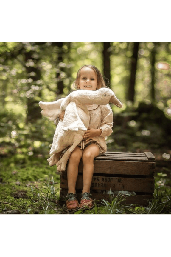 Senger - GOTS Organic Cotton Stuffed Animal - Large Cuddly White Goose - Nature's Wild Child