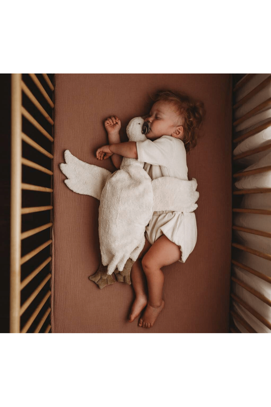 Senger - GOTS Organic Cotton Stuffed Animal - Large Cuddly White Goose - Nature's Wild Child