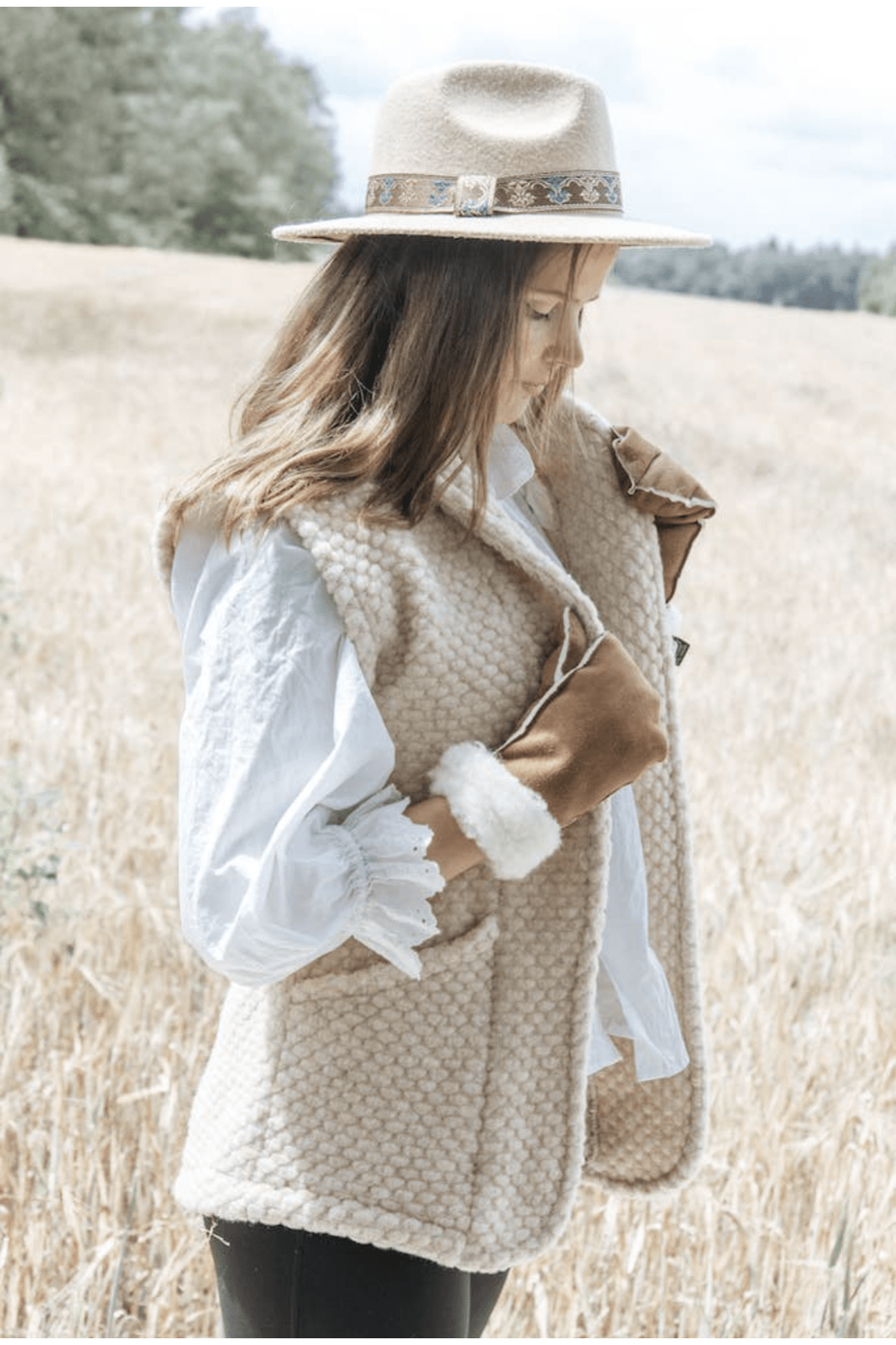 Un-dyed Wool Vest - Adult - Nature's Wild Child