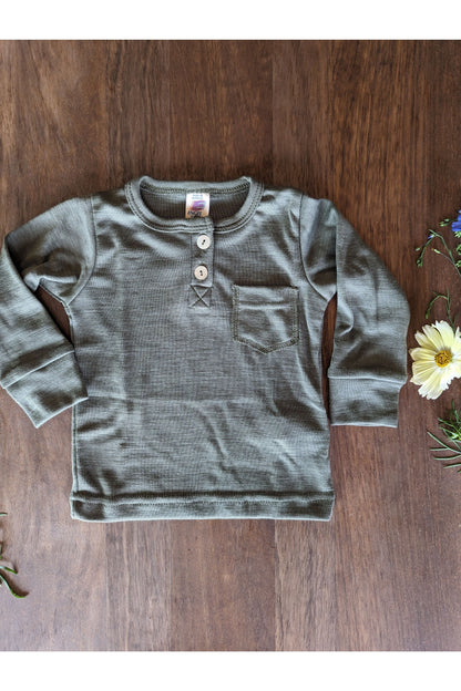 Engel - Organic Merino Wool Silk - Pocket Long Sleeve