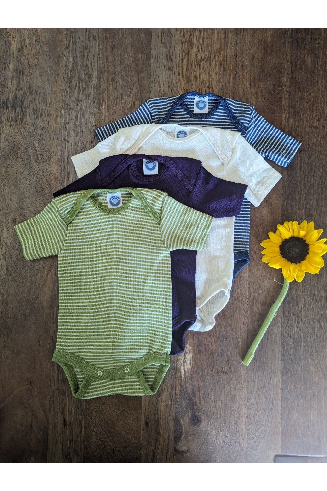 Cosilana - Organic Wool Silk - Baby Onesies - Short Sleeve - Nature's Wild Child