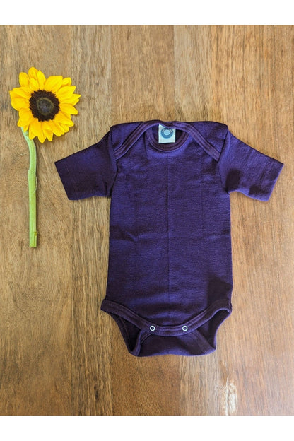 Cosilana - Organic Wool Silk - Baby Onesies - Short Sleeve - Nature's Wild Child