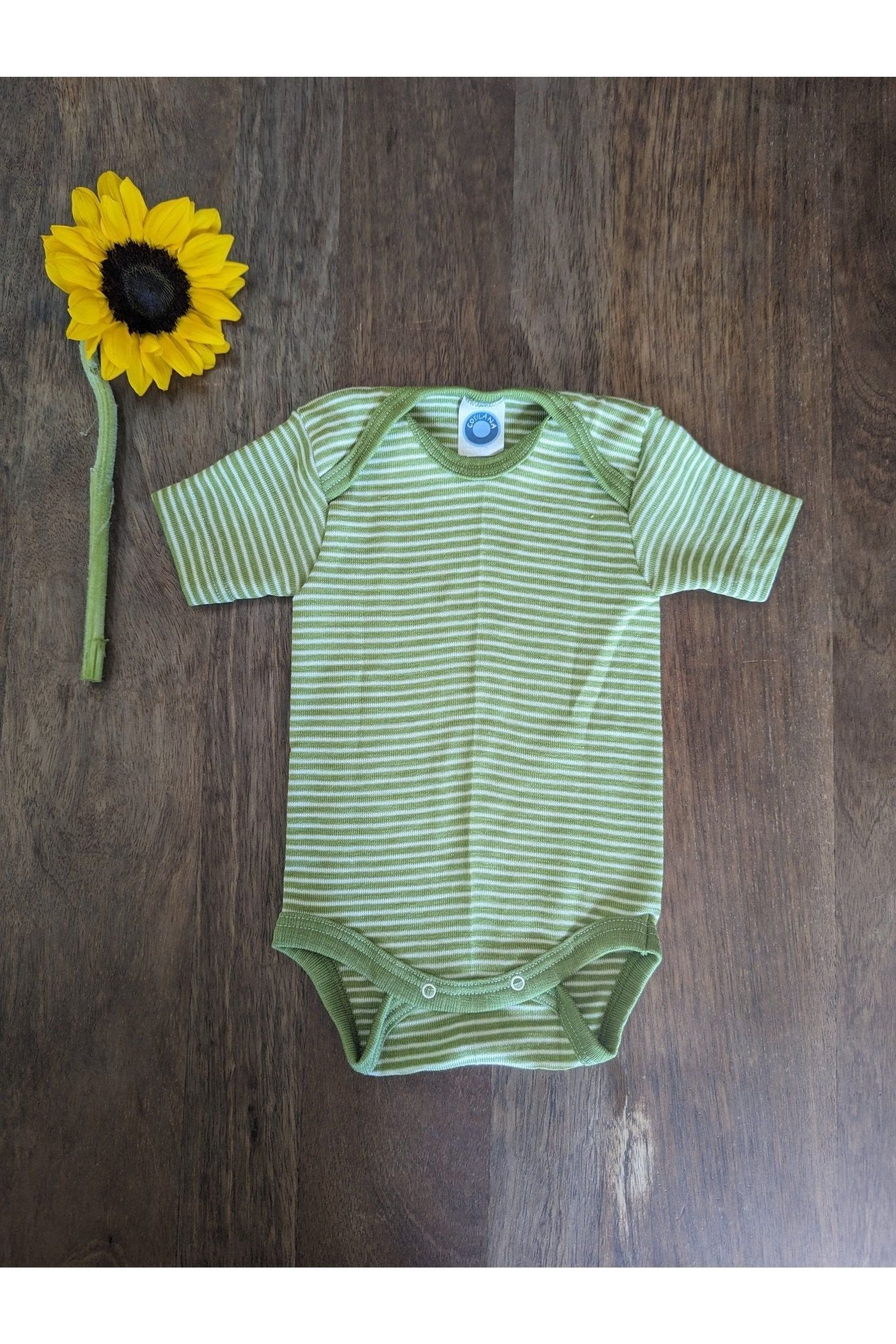 Cosilana - Organic Wool Silk - Baby Onesies - Short Sleeve - Nature's Wild Child