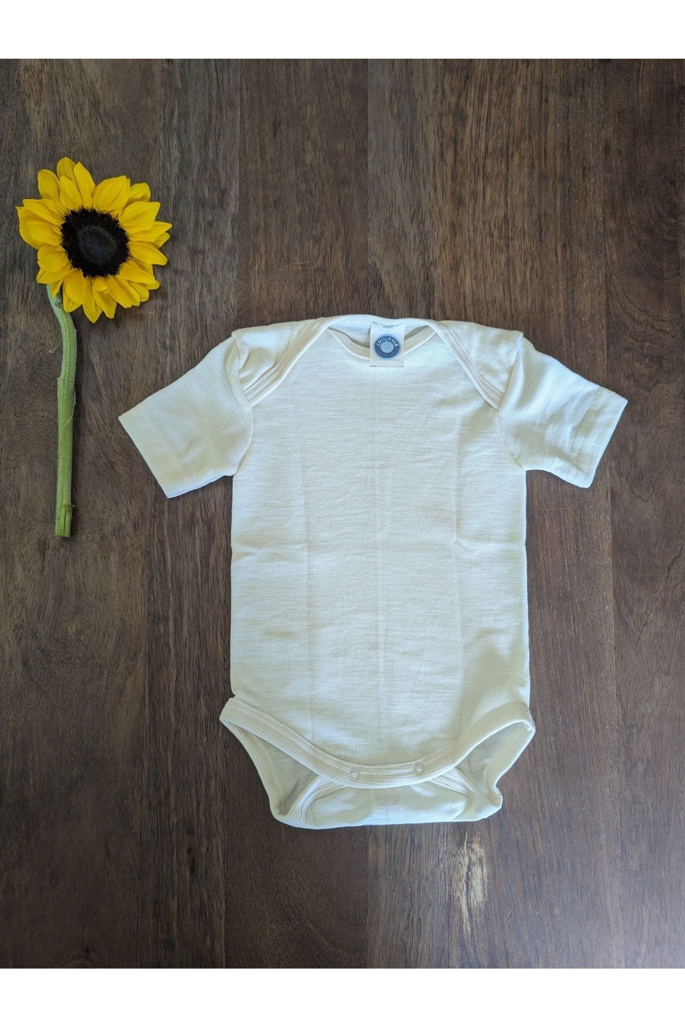 Cosilana - Organic Wool Silk - Baby Onesies - Short Sleeve - Nature's Wild Child