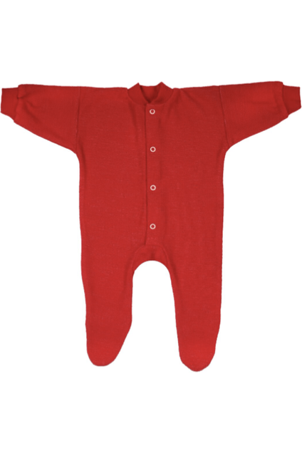 Cosilana - Organic Wool Terry Baby Pajamas - with Feet - Nature's Wild Child