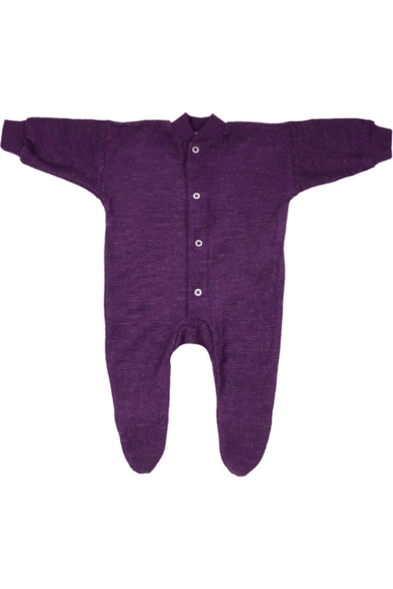 Cosilana - Organic Wool Terry Baby Pajamas - with Feet - Nature's Wild Child