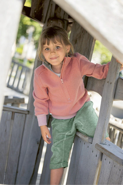 Disana - Half Zip - Organic Boiled Wool - Troyer Jacket - Nature's Wild Child