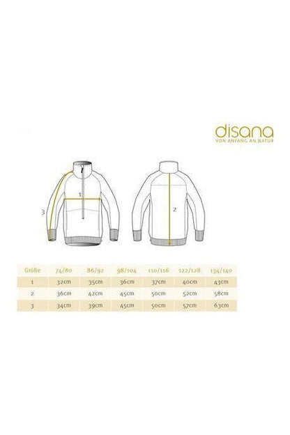 Disana - Half Zip - Organic Boiled Wool - Troyer Jacket - Nature's Wild Child
