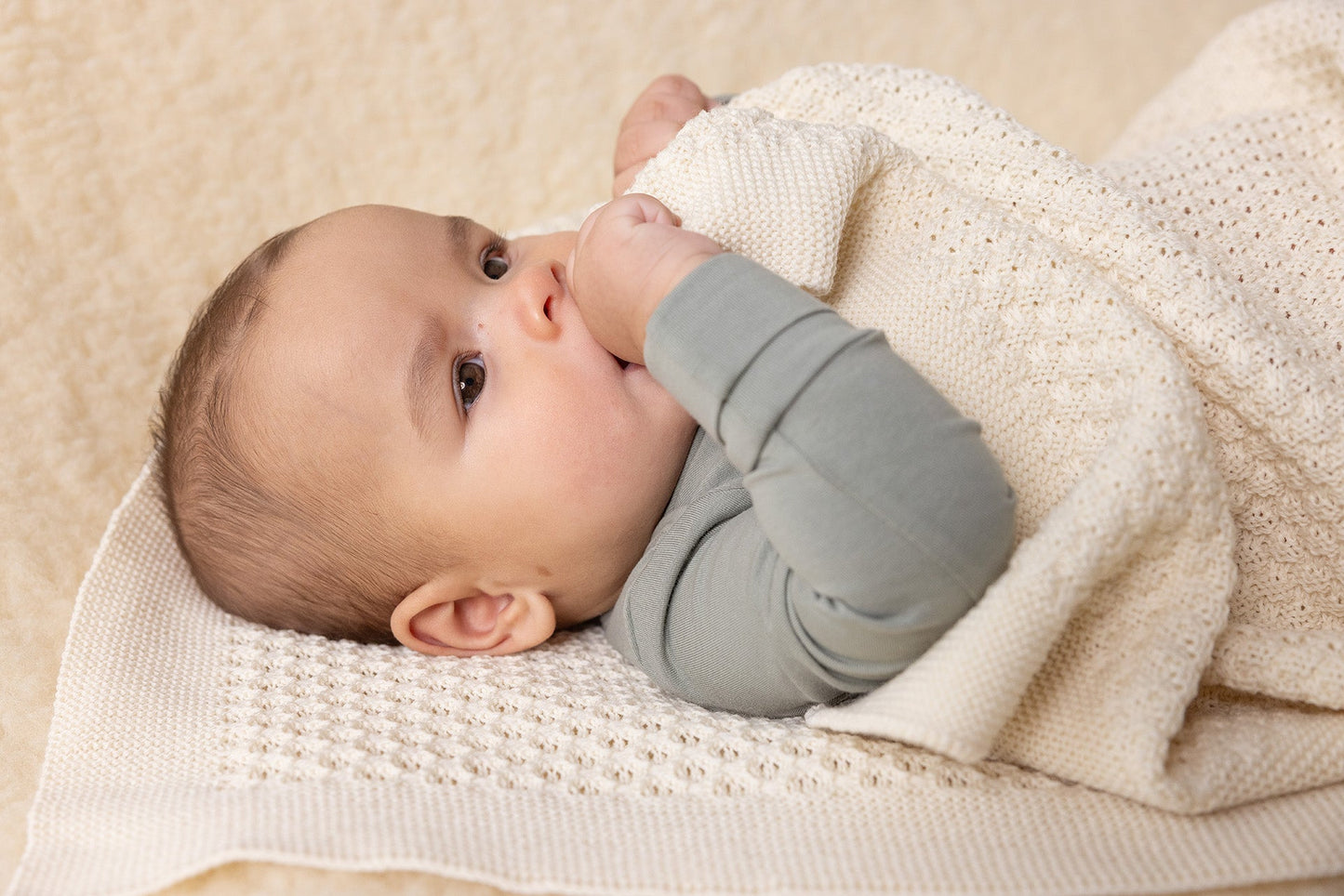 Disana Honeycomb Baby Blanket 100% Organic Merino Wool - Nature's Wild Child