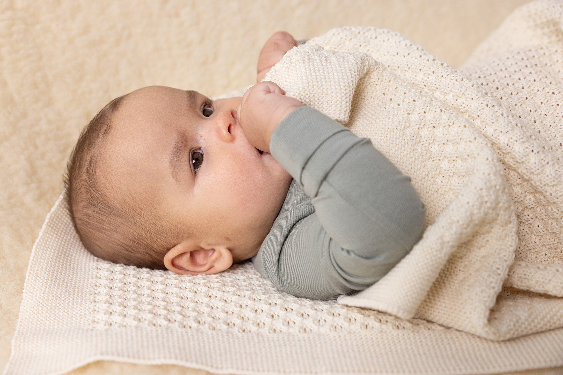 Disana Honeycomb Baby Blanket 100% Organic Merino Wool - Nature's Wild Child