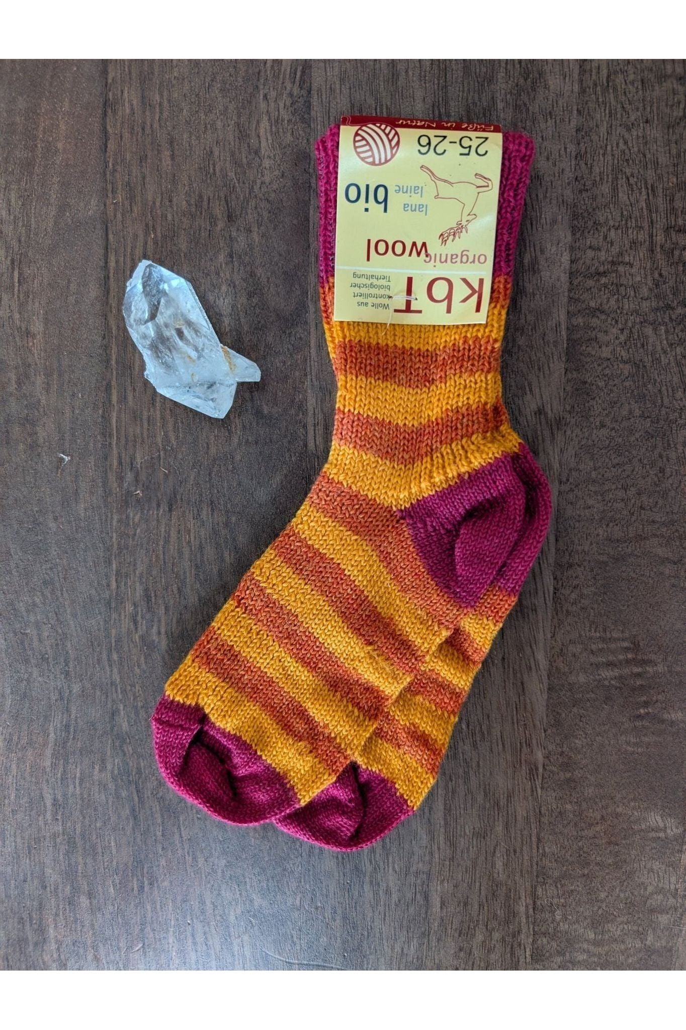 Hirsch Natur - Organic 100% Wool Baby & Kids Socks - Fun Stripes - Nature's Wild Child