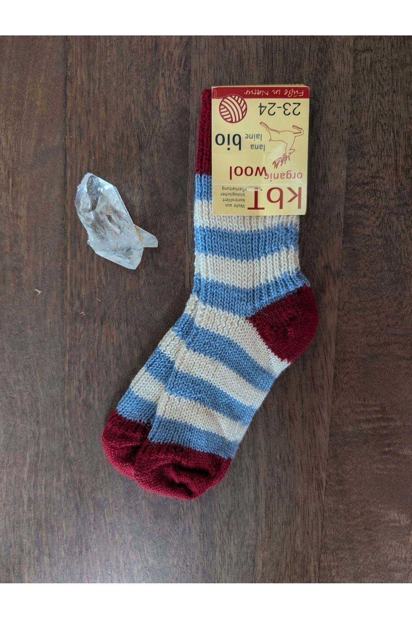 Hirsch Natur - Organic 100% Wool Baby & Kids Socks - Fun Stripes - Nature's Wild Child