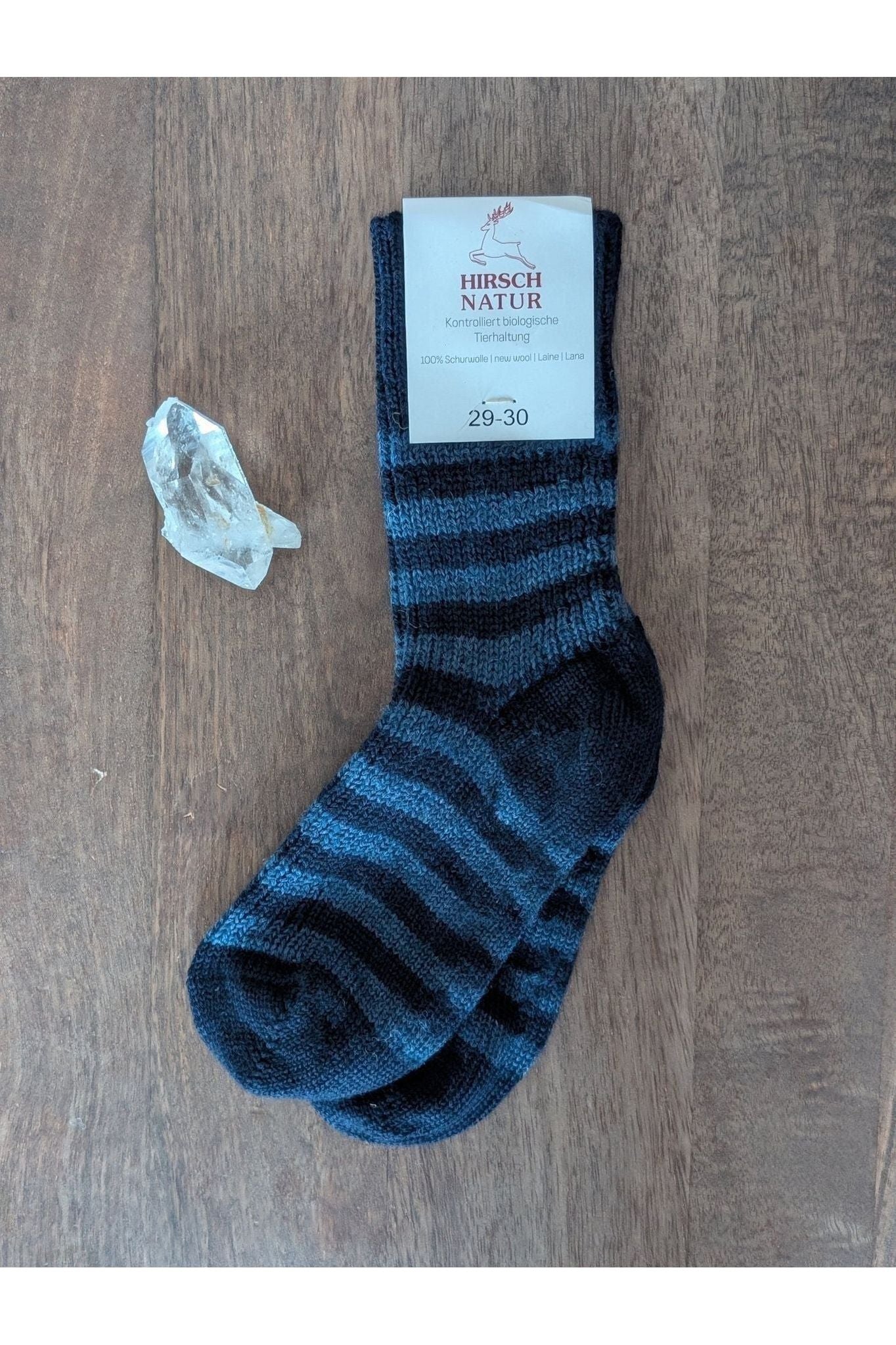 Hirsch Natur - Organic 100% Wool Baby & Kids Socks - Fun Stripes - Nature's Wild Child