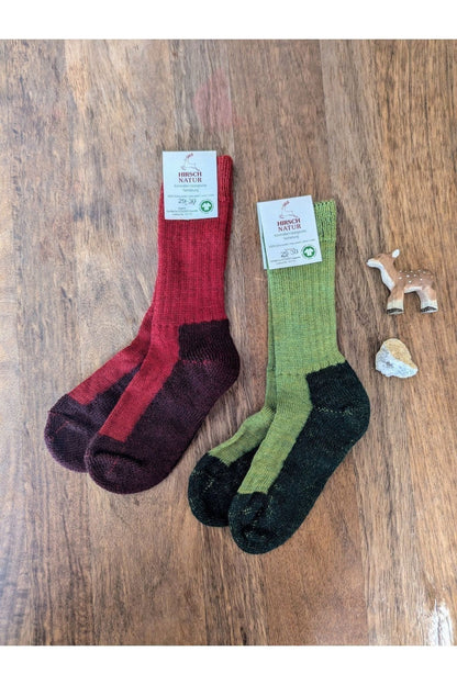 Hirsch Natur - Organic Wool Hiking Socks - Toddler & Kids - Nature's Wild Child