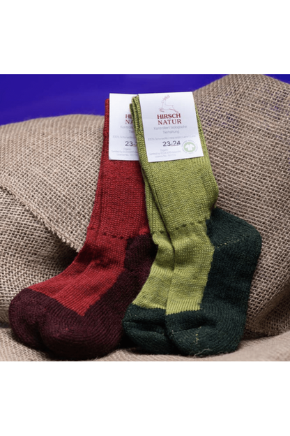Hirsch Natur - Organic Wool Hiking Socks - Toddler & Kids - Nature's Wild Child