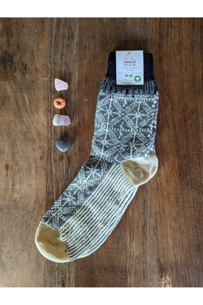 Hirsch Natur - Organic Wool Icicle Socks - For Adults - Nature's Wild Child