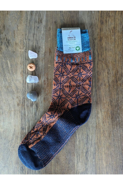 Hirsch Natur - Organic Wool Icicle Socks - For Adults - Nature's Wild Child