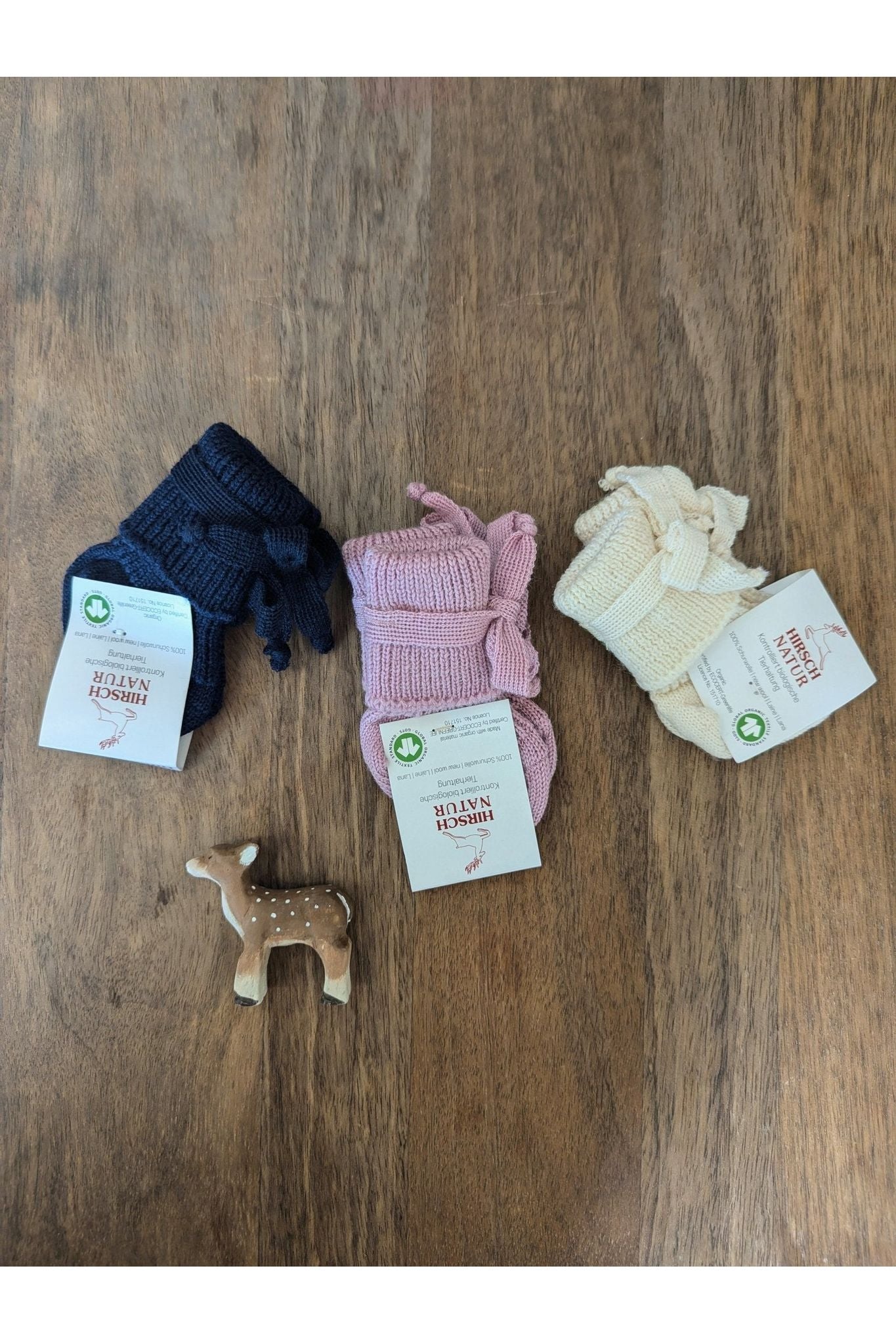 Hirsch Natur - Organic Wool Newborn Socks - Nature's Wild Child