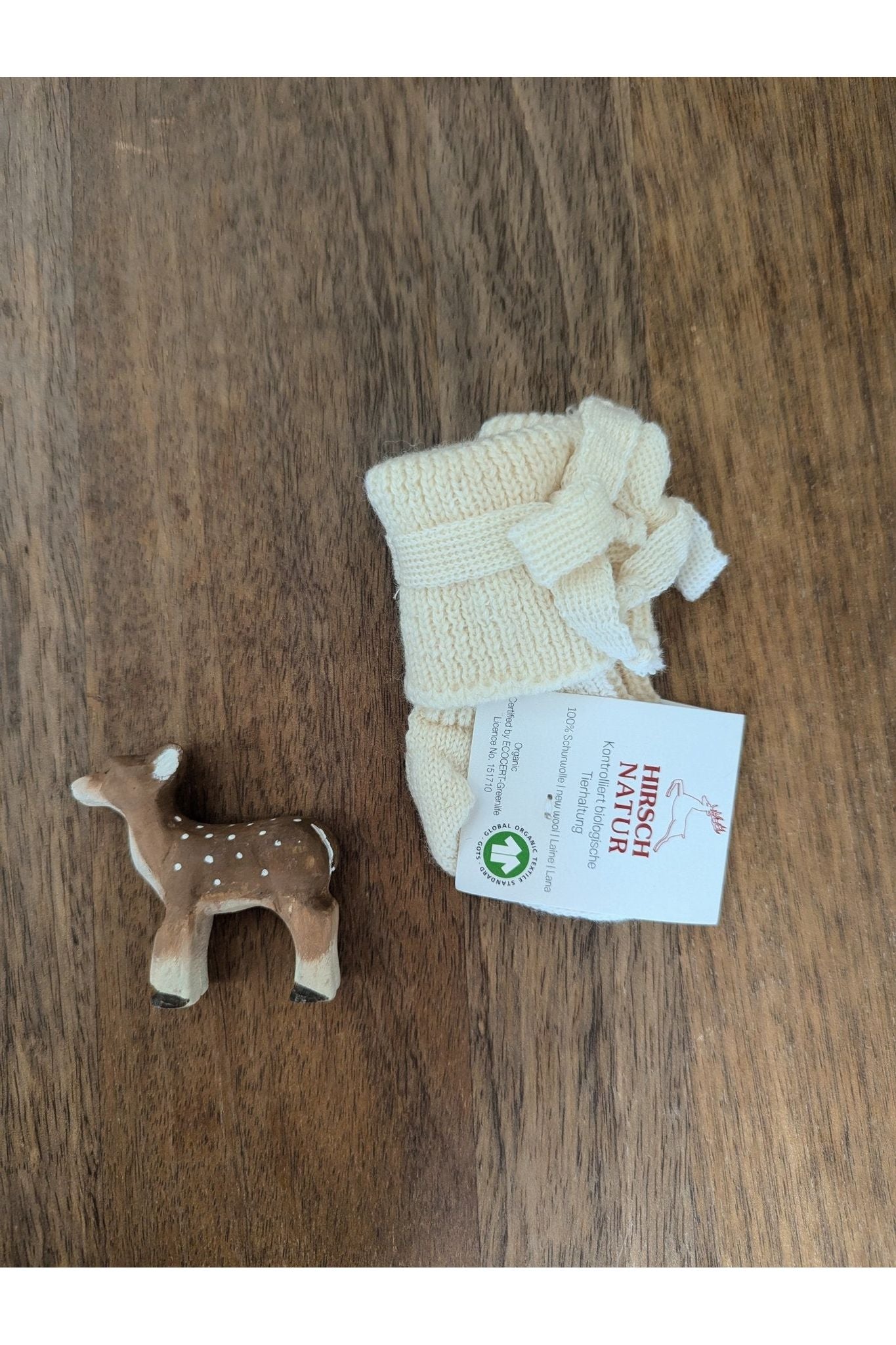 Hirsch Natur - Organic Wool Newborn Socks - Nature's Wild Child