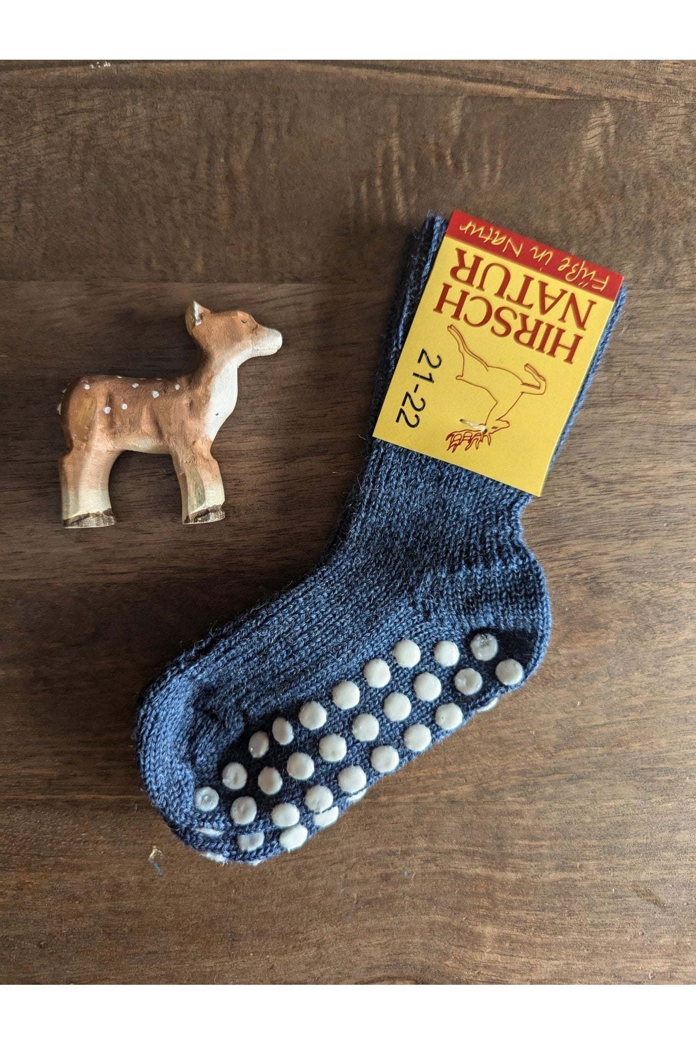 Hirsch Natur - Organic Wool Stopper Socks - Toddler & Kids - Nature's Wild Child