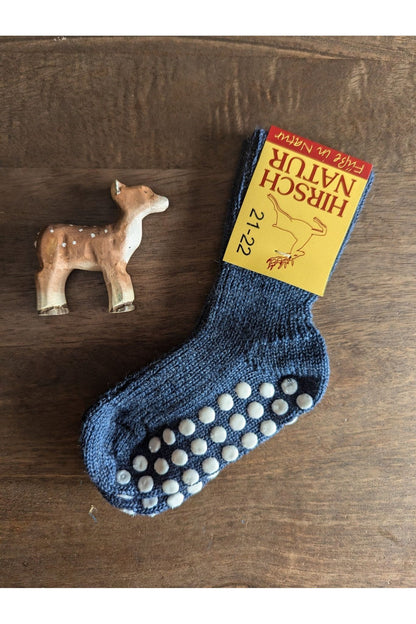 Hirsch Natur - Organic Wool Stopper Socks - Toddler & Kids - Nature's Wild Child