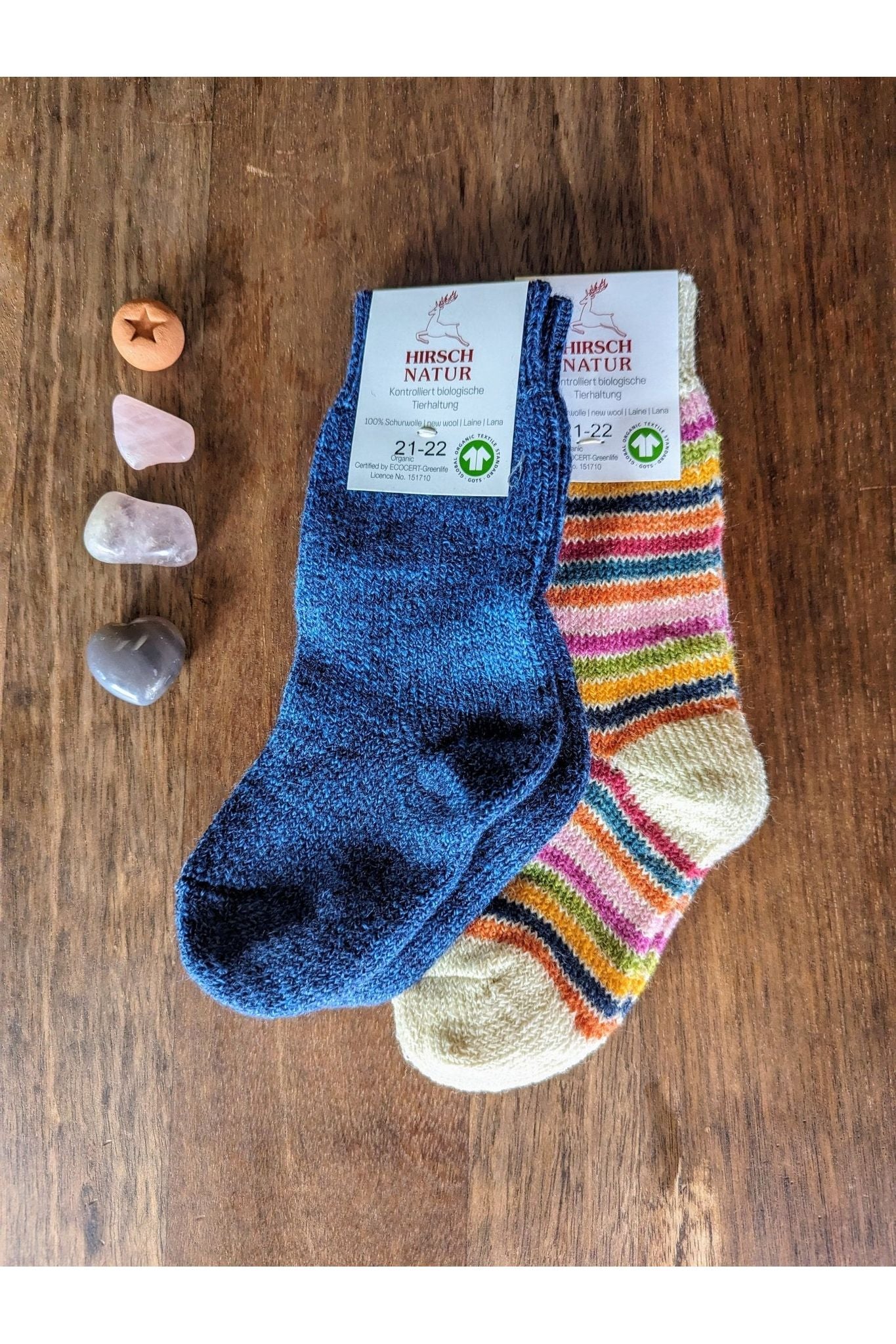 Hirsch Natur - Organic Wool Terry Socks - Baby & Kids - Nature's Wild Child