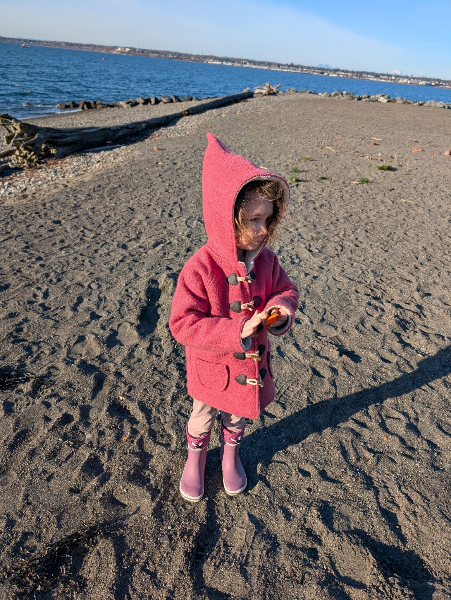 Kleine Shcobbejak - Boiled Wool and Cotton Sherpa - Pixie Jacket - Frosted Rose - Nature's Wild Child