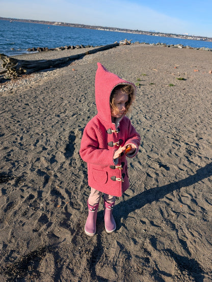 Kleine Shcobbejak - Boiled Wool and Cotton Sherpa - Pixie Jacket - Frosted Rose - Nature's Wild Child