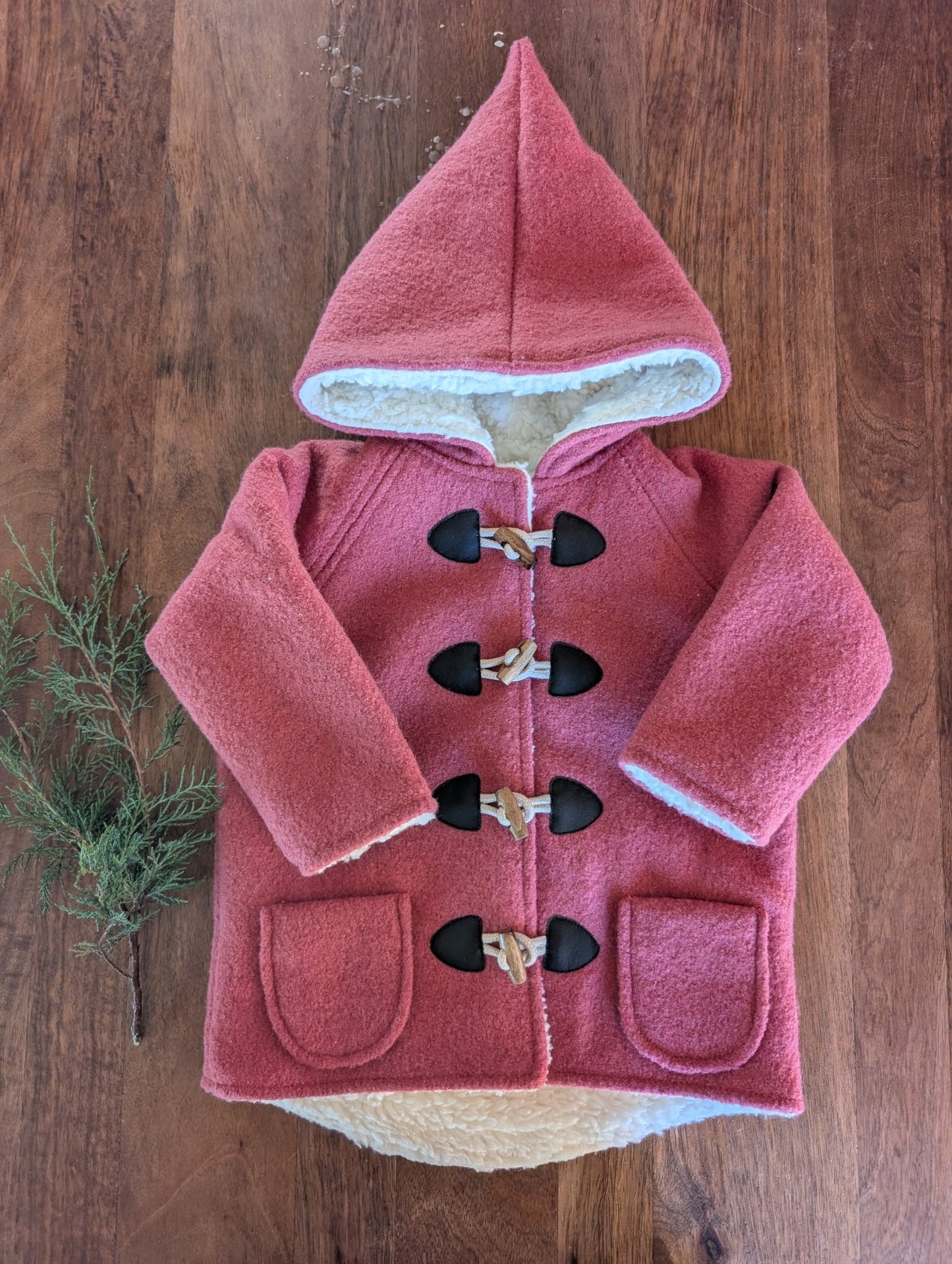 Kleine Shcobbejak - Boiled Wool and Cotton Sherpa - Pixie Jacket - Frosted Rose - Nature's Wild Child