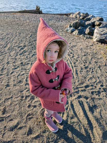Kleine Shcobbejak - Boiled Wool and Cotton Sherpa - Pixie Jacket - Frosted Rose - Nature's Wild Child