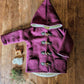 Kleine Shcobbejak - Boiled Wool and Cotton Sherpa - Pixie Jacket - Raspberry - Nature's Wild Child